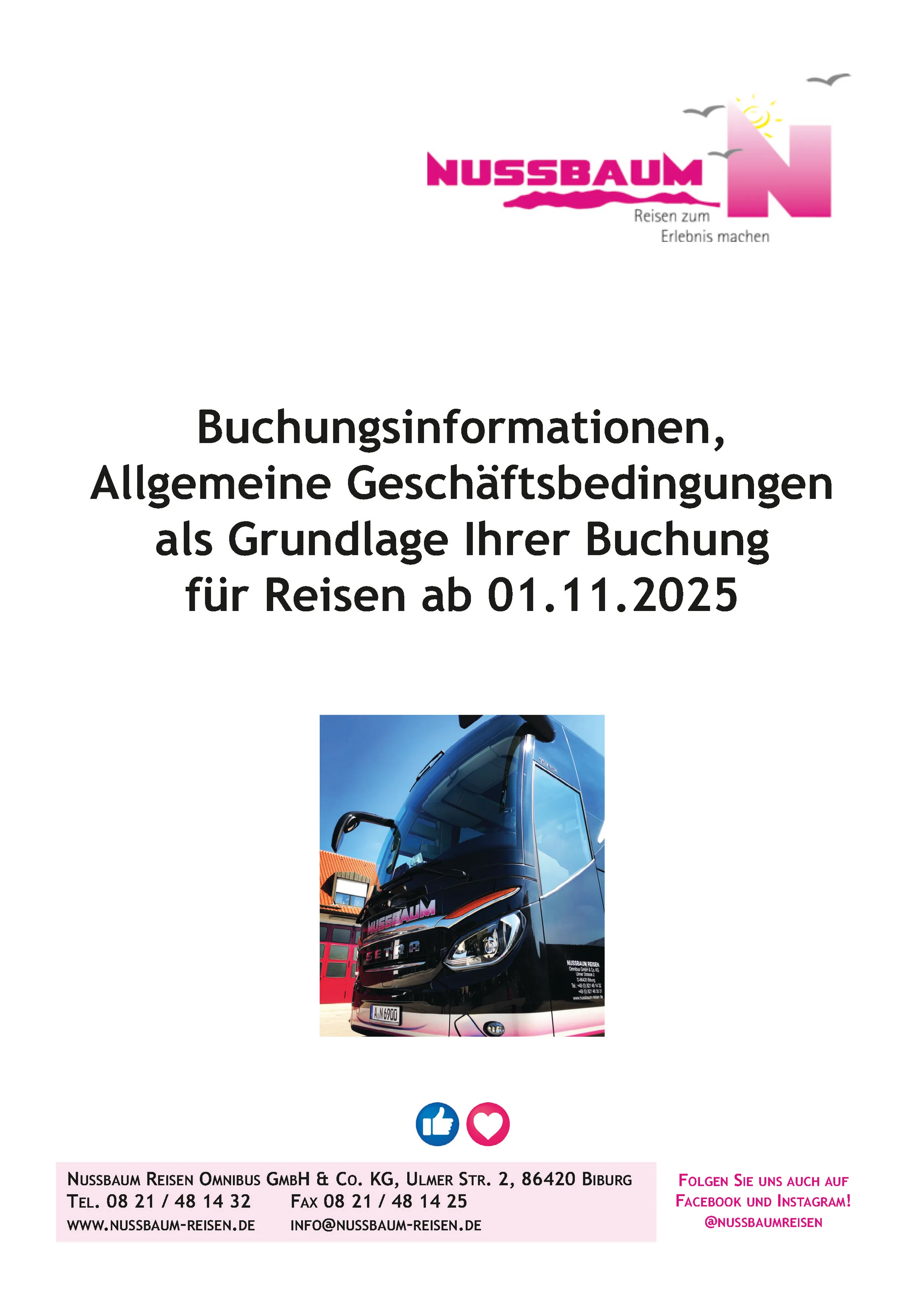 AGB & Buchungsinformationen